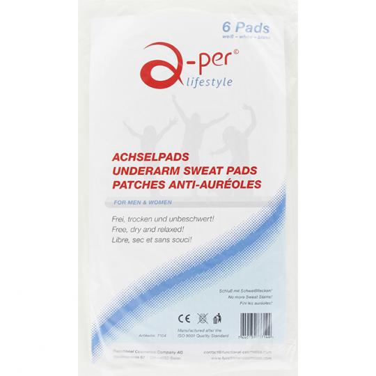 a-per© underarm sweat pads L against sweat stains 6 pcs single use 