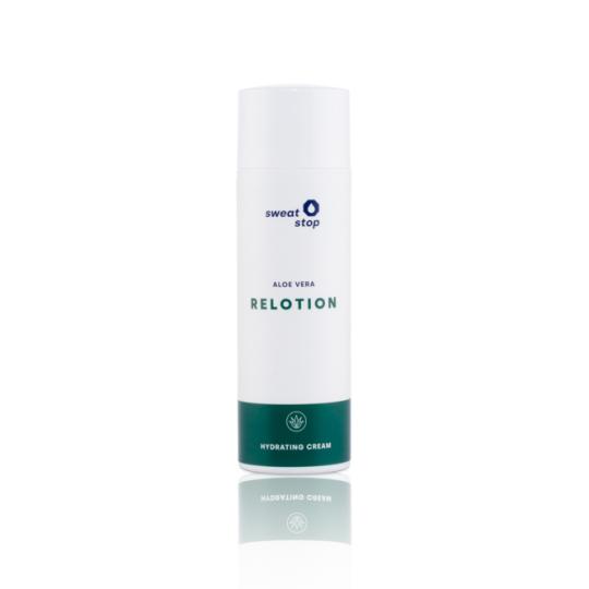 ReLotion with panthenol, moisturizes and soothes, by SweatStop® 